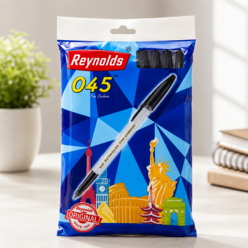 Reynolds 045 Fine Carbure Black Ball Pen 0.7mm – Smooth Writing