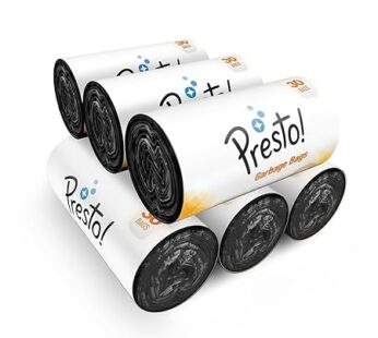 Presto! Medium Trash Bags 180 Count – 19×21 Inch, Black