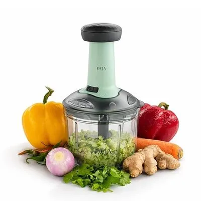 Manual Vegetable Chopper 1000ML with 5 Stainless Steel Blades | Hand Press Onion Cutter for Kitchen, Salad, Tomato & Potato