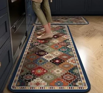 Waterproof Anti-Slip Kitchen Floor Mats Set of 2 | Memory Foam Standing Runner Rugs