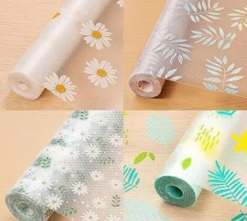 Transparent EVA Shelf Liner Roll Set | Anti-Slip Kitchen Drawer, Cabinet & Wardrobe Mats