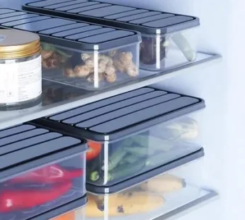 Airtight Fridge Storage Containers Set of 6 | Kitchen Organizer Boxes for Fruits & Vegetables 1200ML